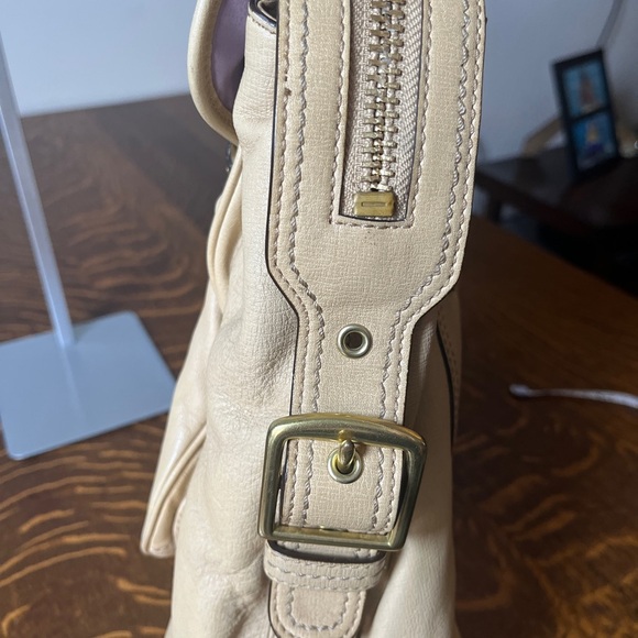 Coach Addison Spectator Tan Leather Satchel Shoulder Bag - Picture 6 of 14